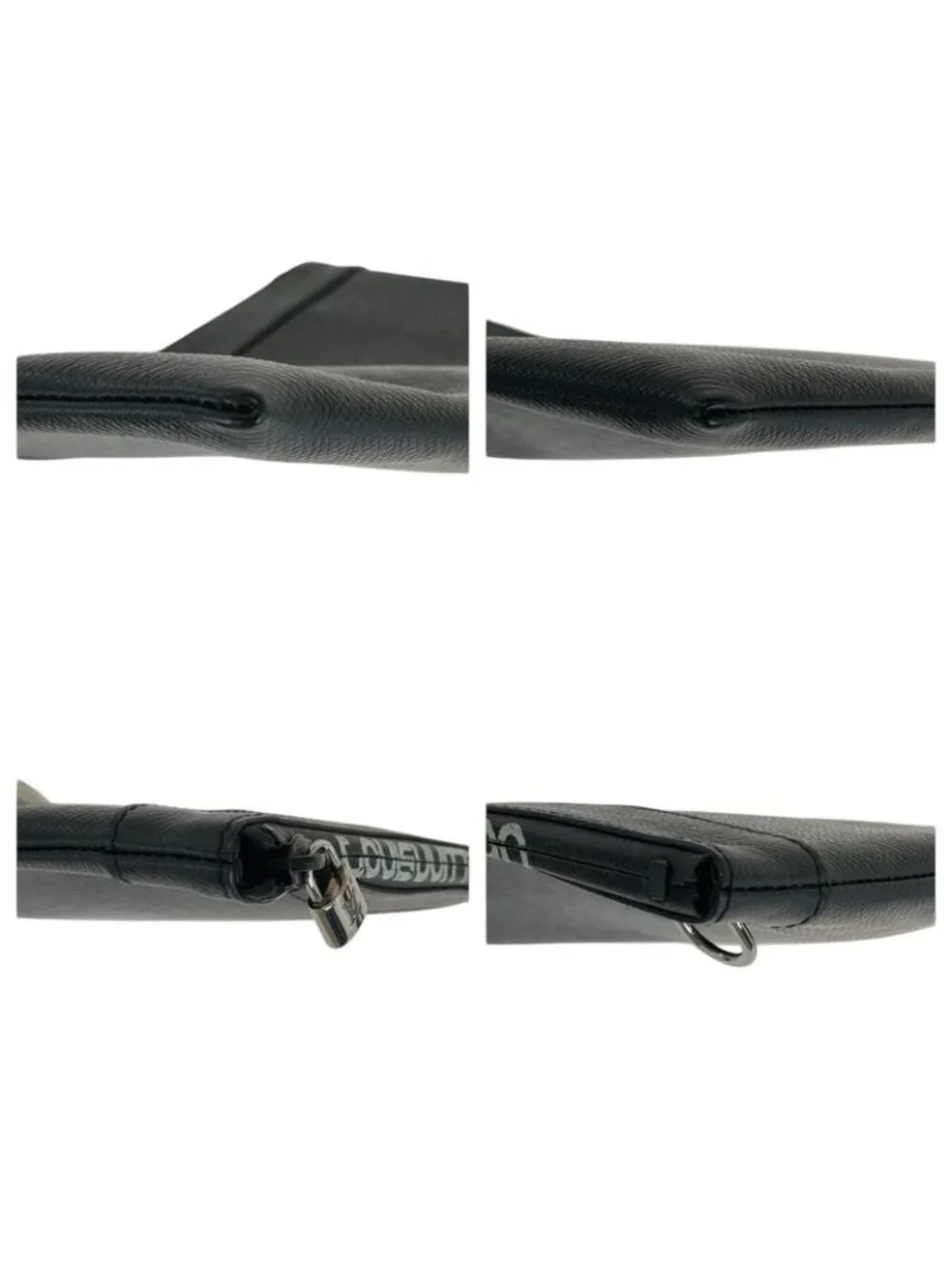 Louis Vuitton Taiga Pochette Apollo Black Silver Hardware Leather Clutch - Picture 3 of 9